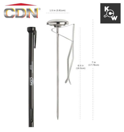 เทอร์โมมิเตอร์วัดอุณหภูมิเครื่องดื่ม CDN IRB220-F-6.5 สีเงิน_4