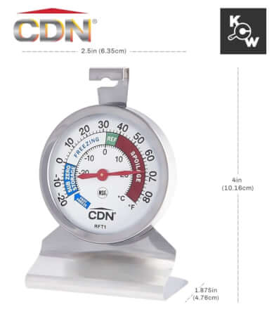 เครื่องวัดอุณหภูมิตู้เย็น/ตู้แช่แข็ง CDN RFT1C สีเงิน_4