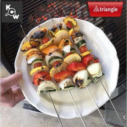 ชุดที่เสียบบาบีคิวพร้อมแหวนสแตนเลส 6 ชิ้น Triangle 903240602 ขนาด 25 ซม._4