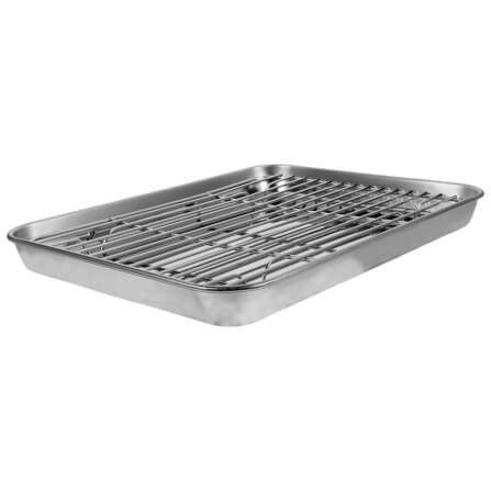 ชุดถาดและชั้นวางสแตนเลส KCW CW1215 ขนาด 26x20x2.5 ซม._4