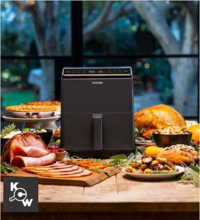 หม้อทอดไร้น้ำมัน อบลมร้อน Cosori Dual Blaze® CAF-P583S-KEU 6.8 ควอร์ต สีดำ_6