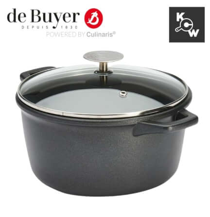 หม้อตุ๋น เคลือบเทปลอนพร้อมฝาแก้ว de buyer 8311.24 กว้าง 24 ซม.x ยาว 33.5 x สูง 9.5 ซม._6