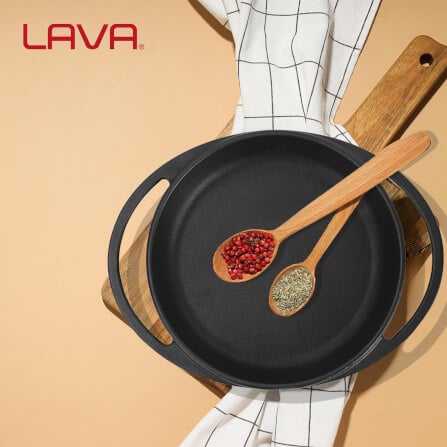 กระทะทรงกลมมีด้ามจับเหล็กหล่อ Lava ECO Y TV 12 ขนาด 12 ซม._6