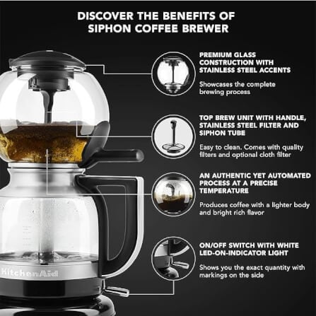เครื่องชงกาแฟ KitchenAid 5KCM0812BOB กำลังไฟ 1440 วัตต์_7
