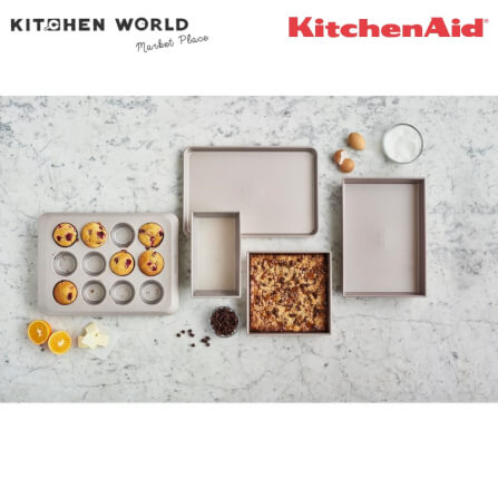 พิมพ์อบขนมแบบไม่ติดกระทะ KitchenAid KB2CNSS5 เชต 5 ชิ้น สีเงิน_7