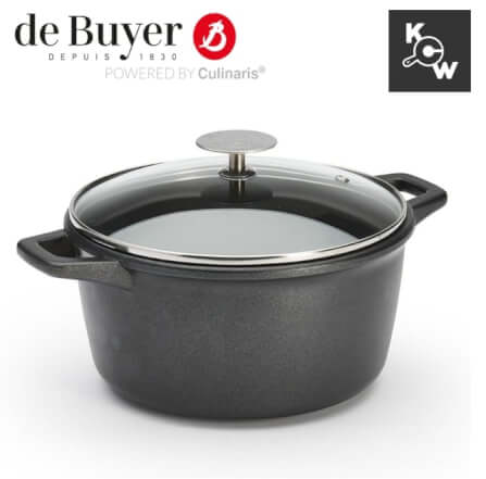 หม้อตุ๋น เคลือบเทปลอนพร้อมฝาแก้ว de buyer 8311.24 กว้าง 24 ซม.x ยาว 33.5 x สูง 9.5 ซม._8