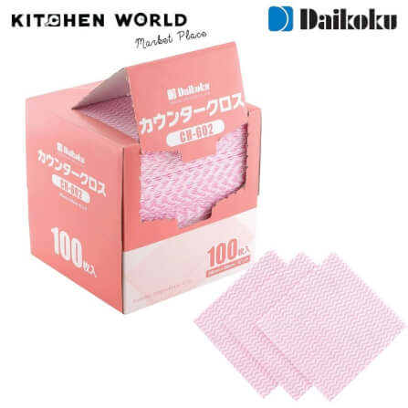 ผ้าเช็ดทำความสะอาดอเนกประสงค์ Daikoku สีชมพู จำนวน 100 ชิ้น_8
