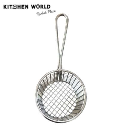 ตะกร้าเสิร์ฟสแตนเลสทรงกลมมีหูจับ KCW CW0193-94 ขนาด 9x8 ซม._8