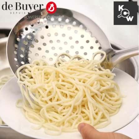 ทัพพีสกิมเมอร์สเตนเลส de Buyer 3041.14 กว้าง 14 ซม._9
