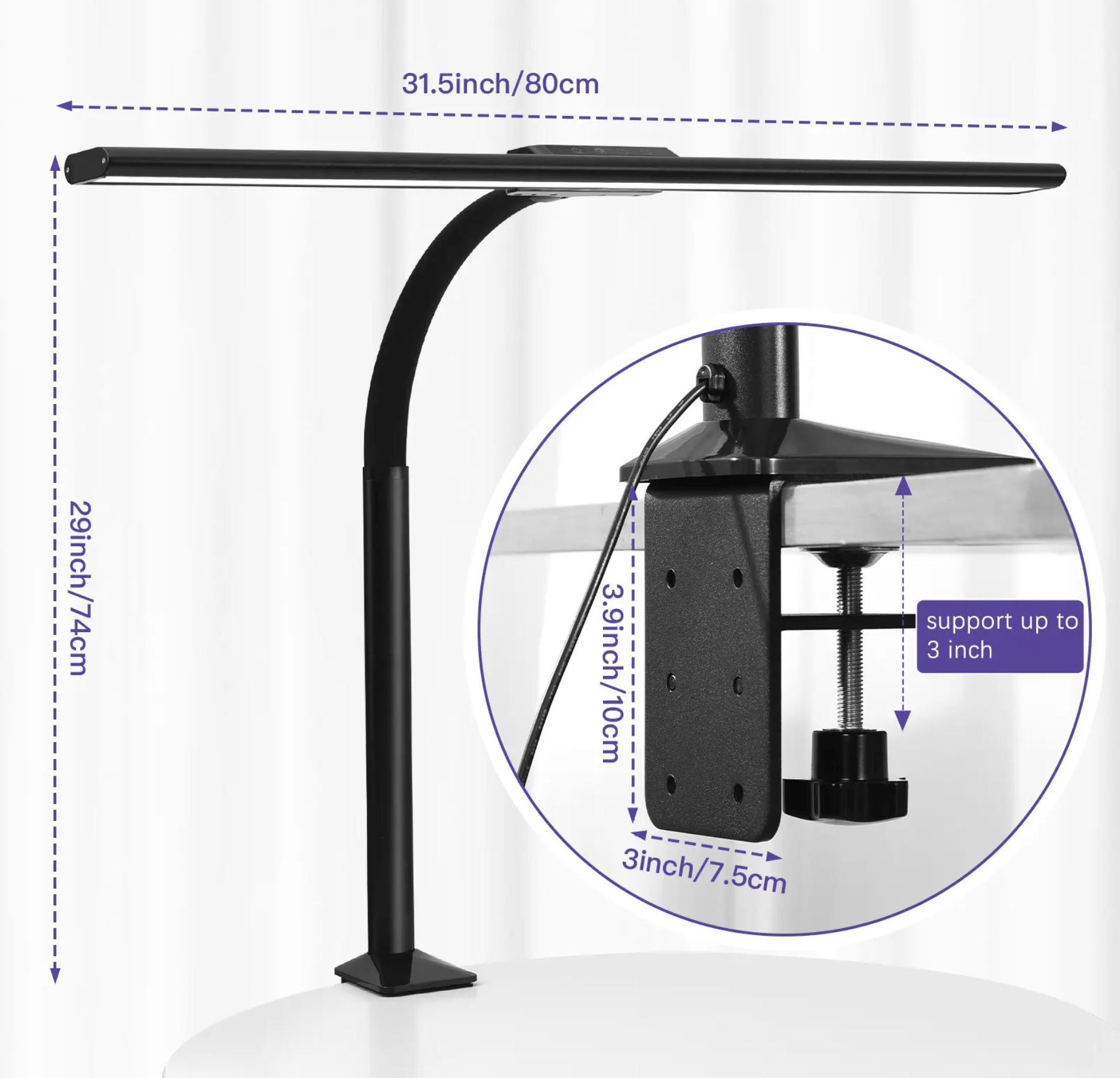 ไฟตั้งโต๊ะ LED Light bar by Sillicons V.2 สีดำ [รับประกัน 1 ปี]_4