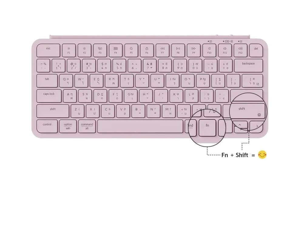 คีย์บอร์ดไร้สาย Keychron B1 Pro สีชมพู