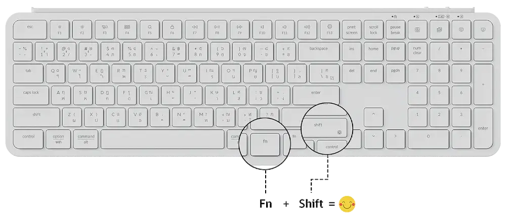 คีย์บอร์ดไร้สาย Keychron B6 Pro สีขาว