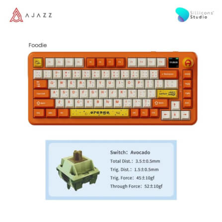 คีย์บอร์ดไร้สาย AJAZZ AK820MAX LCD ENIG FR4 AVO SWITCH_3