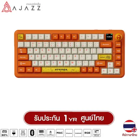 คีย์บอร์ดไร้สาย AJAZZ AK820MAX LCD ENIG FR4 AVO SWITCH_4