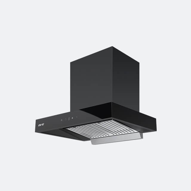 ชุดเซต เตาฝังไฟฟ้าเซรามิค 2 หัว + เครื่องดูดควันแบบติดผนัง EVE HC-LOFTBOX-60 + HB30-2CEM/SC สีดำ ขนาด 60 เซนติเมตร