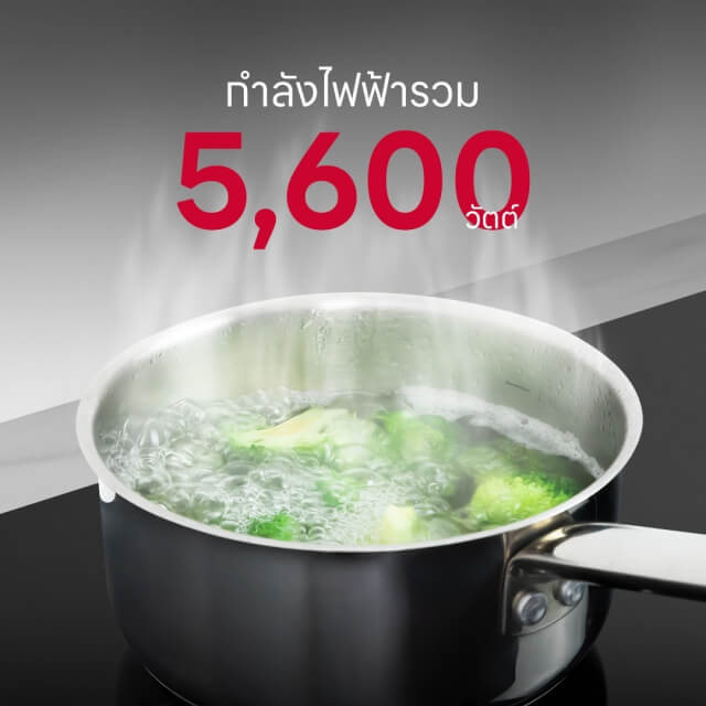 เตาฝังอินดักชั่น เตาแม่เหล็กไฟฟ้า 2 หัว เซรามิก 1 หัว EVE รุ่น HB73-2IND1DCEM/SC ขนาด 73 ซม. สีดำ
