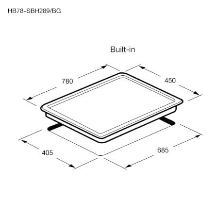 ชุดเซ็ท เตาแก๊สแบบฝัง 2 หัว + เครื่องดูดควันติดผนัง  + อ่างล้างจานสแตนเลส EVE รุ่น HC-DIESEL-90 PLUS + HB78-SBH289/BG + UMI 750/460 ขนาด 75 ซม. สีดำ_2