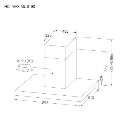 ชุดเซ็ทเครื่องดูดควันติดผนัง EVE HC-MAXIMUS-90 ขนาด 90 ซม. + เตาแก๊ส 2 หัว HB78-2BBTA/BG + อ่างล้างจานหินแกรนิต PHILIP 780/520 BLACK สีดำ_2