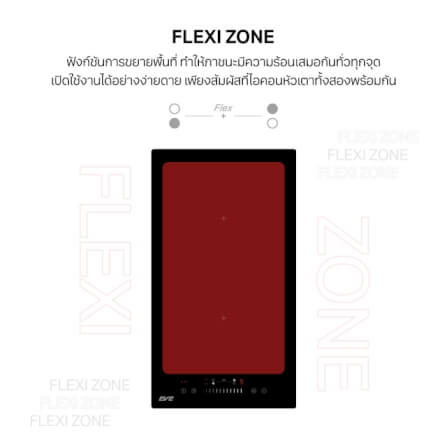 เตาฝังอินดักชั่น เตาแม่เหล็กไฟฟ้า 2 หัว EVE รุ่น HB30-1FZ361/SC ขนาด 30 ซม. สีดำ_3