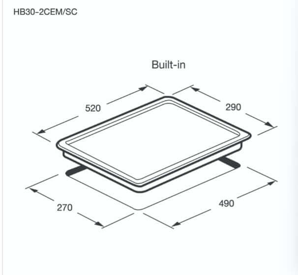 ชุดเซต เตาฝังไฟฟ้าเซรามิค 2 หัว + เครื่องดูดควันแบบฝัง EVE  HB30-2CEM/SC ขนาด 30 CM.  HF-HSM102AT-60 ขนาด 60 CM. 