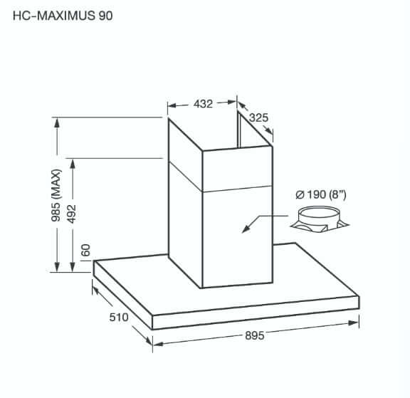 ชุดเซต เตาฝังไฟฟ้าเซรามิค 4 หัว + เครื่องดูดควันแบบฝัง EVE HC-MAXIMUS-90 + HB60-4CEM/SC