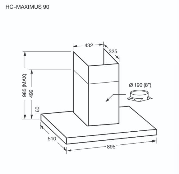 ชุดเซต เตาฝังแก๊ส 2 หัว + เครื่องดูดควัน EVE HB78-2BCC/BG +  HC-MAXIMUS 90 สีดำ