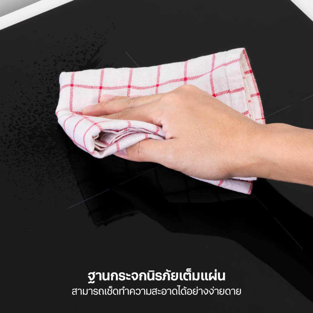 เตาฝังอินดักชั่น เตาแม่เหล็กไฟฟ้า 3 หัว EVE รุ่น HB60-1FZ1RIND/KTC ขนาด 60 ซม. สีดำ