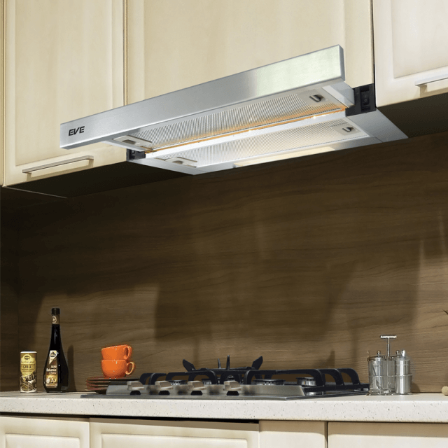 ชุดเซต เตาฝังไฟฟ้าเซรามิค 2 หัว + เครื่องดูดควันแบบฝังรางเลื่อน EVE HS-T62C-60 + HB30-2CEM/SC