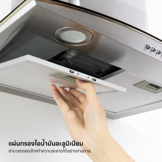 ชุดเซต เตาฝังแก๊ส 2 หัว + เครื่องดูดควันติดผนัง EVE รุ่น SMART III ฐานกระจกนิรภัย สีดำ ขนาด 73 ซม. + HC-ARC-90 PLUS ขนาดกว้าง 90 ซม._7