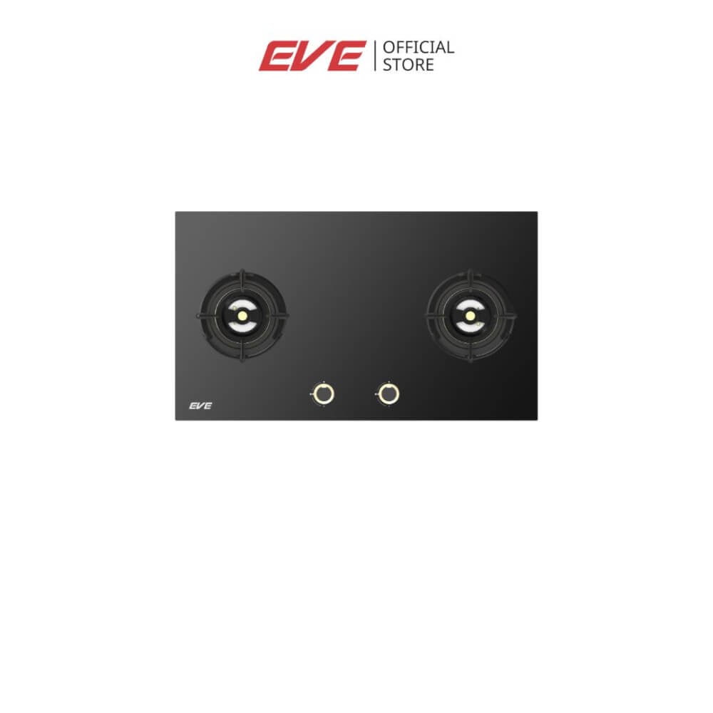 เตาฝังแก๊ส 4 หัว ฐานกระจกนิรภัย EVE HB78-SBH289/BG.1NZ 78 ซม. สีดำ