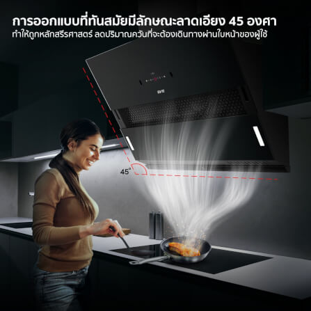 เครื่องดูดควันติดผนัง EVE HC-ARIA-90 ขนาด 90 ซม. สีดำ_1