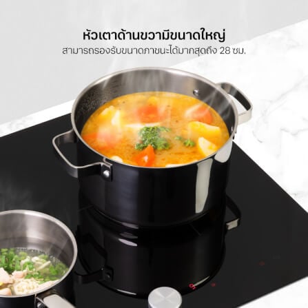 เตาฝังอินดักชั่น เตาแม่เหล็กไฟฟ้า 3 หัว EVE รุ่น HB60-1FZ1RIND/KTC ขนาด 60 ซม. สีดำ_1