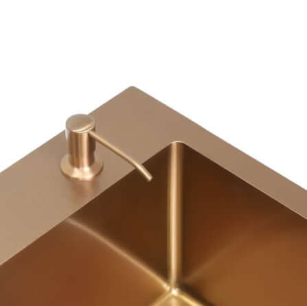 อ่างล้างจาน สแตนเลส 1 หลุม  EVE ROSEGOLD 810/520 ขนาด 81 ซม. สี โรสโกลด์ _2