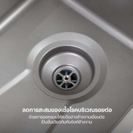 ซิงค์ล้างจาน 1 หลุม EVE UNITY 800/490 ขนาด 80 ซม. สีเทาไทเทเนียม _2