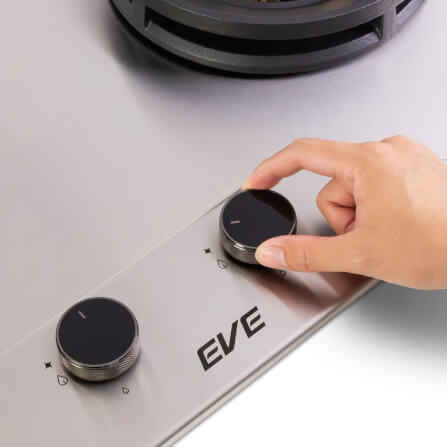 เตาแก๊สฝังสแตนเลส 2 หัว เตาแก๊สแบบฝัง EVE HBS76-2MBFB/SS 76 ซม. สีเงินสเตนเลส_3