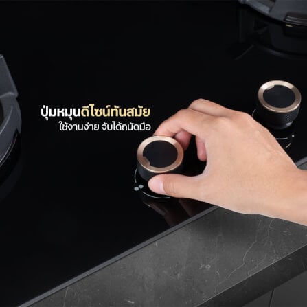 เตาฝังแก๊ส 4 หัว ฐานกระจกนิรภัย EVE HB78-SBH289/BG.1NZ 78 ซม. สีดำ_4