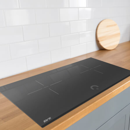 ชุดเซต เตาฝังแม่เหล็กไฟฟ้า 2 หัว + เครื่องดูดควันติดผนัง EVE รุ่น HB73-2CROSS/TC + HC-LOFTBOX-90 ขนาด 90 ซม. สีดำ_5