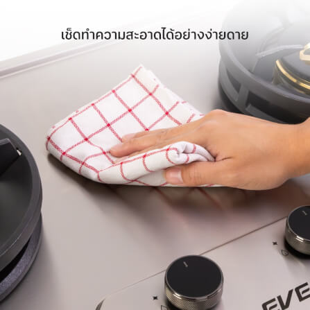 เตาแก๊สฝังสแตนเลส 2 หัว เตาแก๊สแบบฝัง EVE HBS76-2MBFB/SS 76 ซม. สีเงินสเตนเลส_6