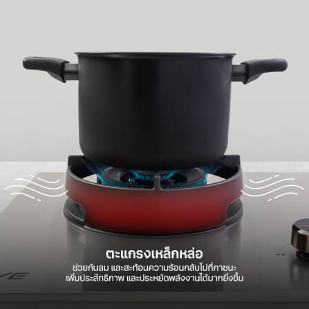 เตาแก๊สฝัง 2 หัว เตาแก๊สแบบฝัง EVE HB78-2BCC/SS 78 ซม. สีเงินสเตนเลส_8