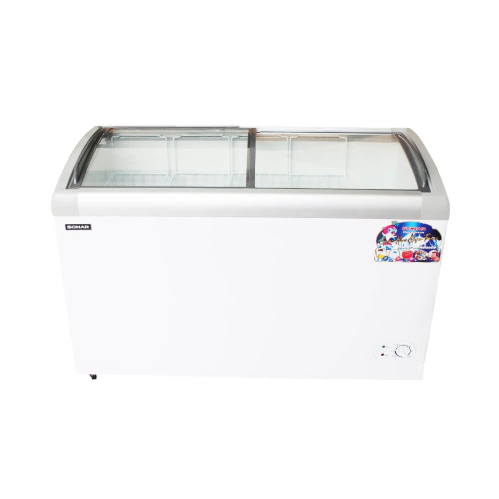ตู้แช่แข็งฝากระจก SONAR รุ่น SD-328G ขนาด 328 ลิตร 11.6 คิว สีขาว
