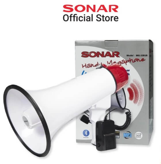 โทรโข่ง Sonar รุ่น MG-20RUB รองรับการอัดเสียง มีไซเรน Bluetooth