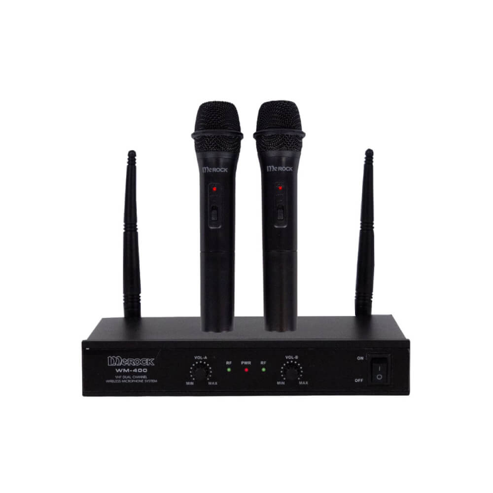 ไมโครโฟนคาราโอเกะ  SONAR รุ่น WM-400 ไมโครโฟนคู่ ไมค์ไร้สาย สัญญาณVHF อย่างดี