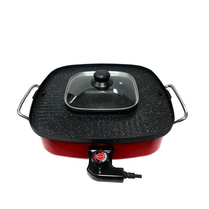 เตาปิ้งย่างไฟฟ้า SONAR รุ่น SF-M51 ขนาด 15 นิ้ว 1.8 ลิตร สีแดง