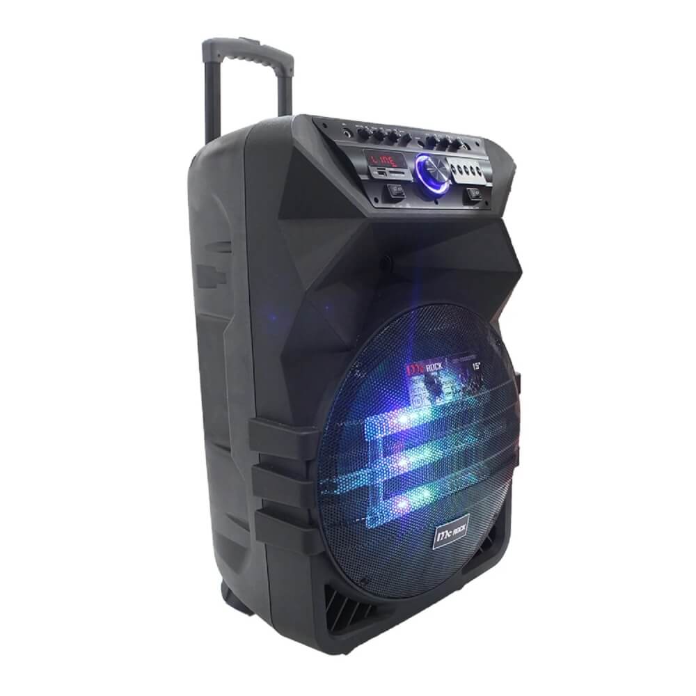 ลำโพงบลูทูธ MC ROCK รุ่น DHT-732E (Z15) 15 นิ้ว แถมไมโครโฟนไร้สาย มีแบตเตอรี่ในตัวและล้อลาก