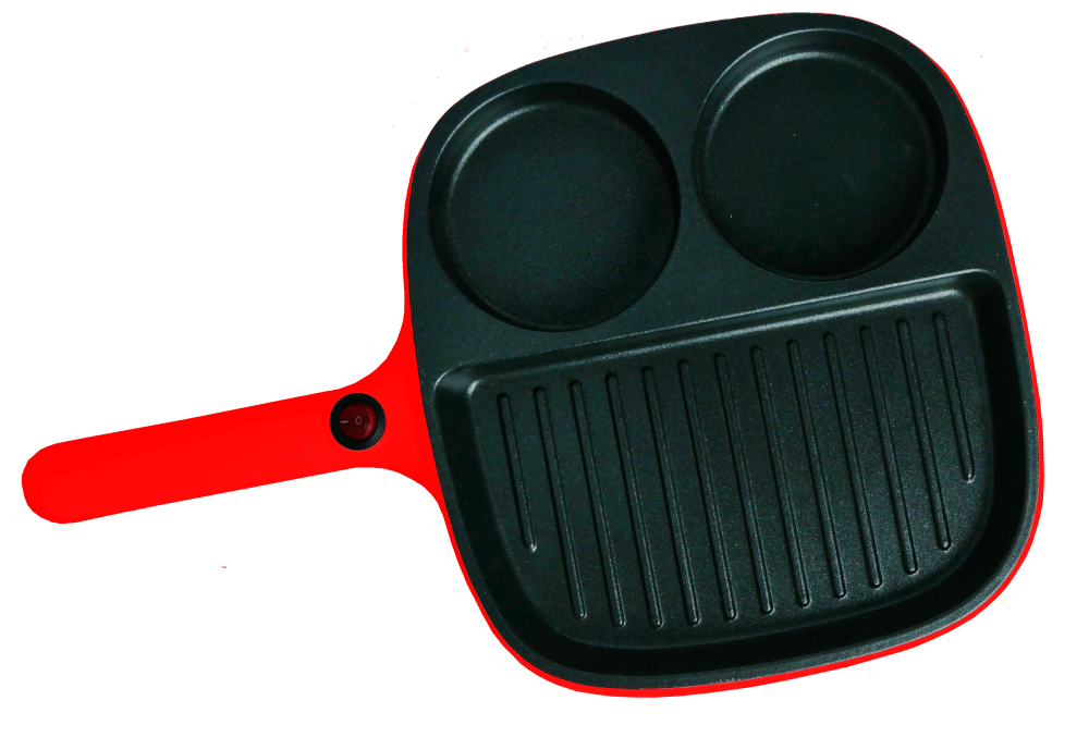 กระทะไฟฟ้า SONAR รุ่น SF-M46 ขนาด 11 นิ้ว สีแดง