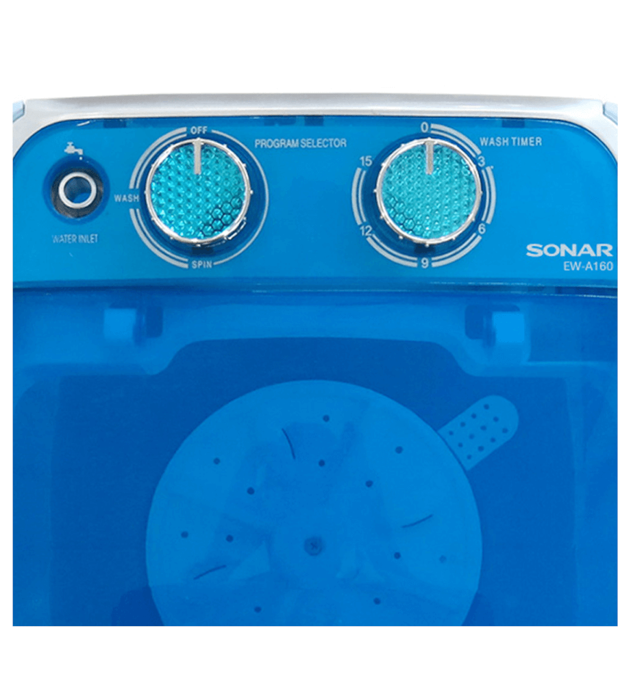 เครื่องซักผ้ามินิฝาบน SONAR รุ่น EW-A160 ฟังก์ชั่น 2 In 1  3 KG. สีน้ำเงิน