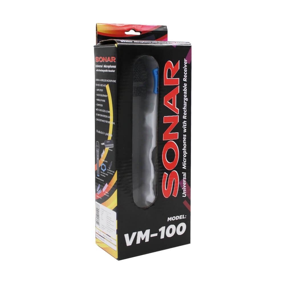 ไมโครโฟนไร้สาย VHF SONAR รุ่น VM-100 สีดำ (เดี่ยว)_7