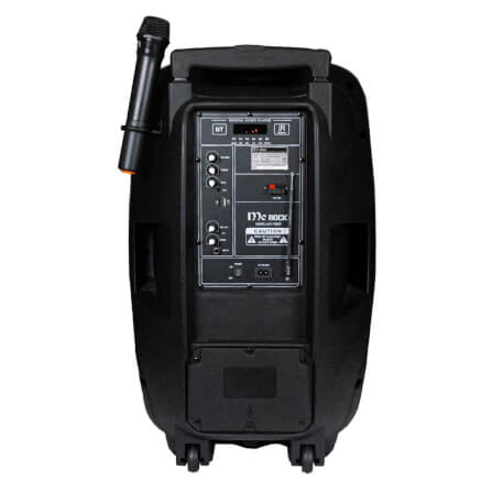 ลำโพงบลูทูธ 15 นิ้ว แถมไมค์ไร้สาย McRock รุ่น DHT-730DF(A15) พร้อมแบตเตอรี่และล้อลาก_4