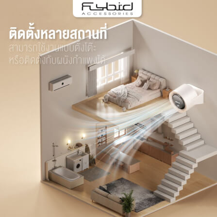 พัดลมพกพา Sonar FLYBIRD 3in1  แบตเตอรี่ 4000mAh ชาร์จไฟได้ รุ่น NS-22 สีชมพู_9