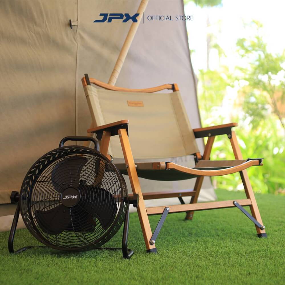 พัดลมแบตเตอรี่ไร้สาย ขนาด 12 นิ้ว JPX-CF1202 สีดำ ( ปรับระดับได้ )_2